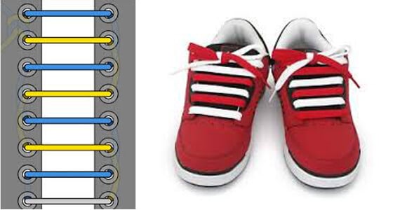 Thắt dây giày kiểu buộc dây đôi
