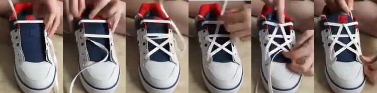 Thắt dây giày kiểu ngôi sao