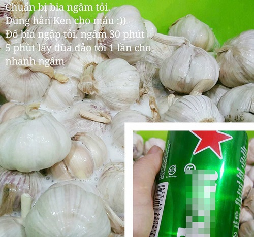 trộn tỏi một lần cho bia nhanh ngấm