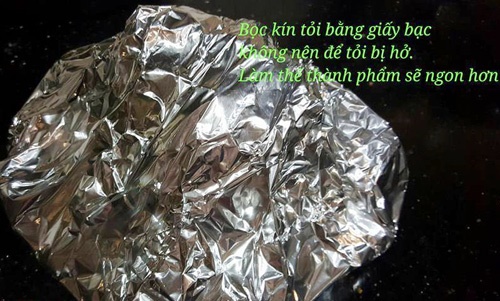 gói tỏi bọc giấy bạc