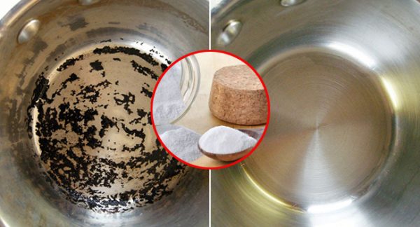 làm sạch xoong nồi bị cháy